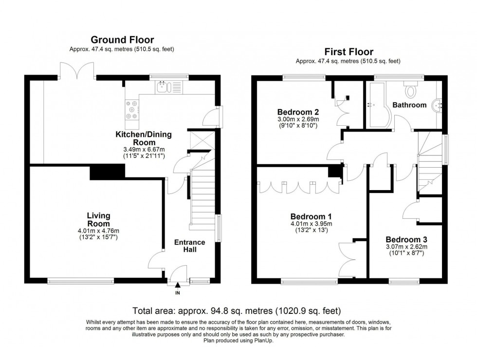Floorplan for Weald Drive, Crawley, RH10