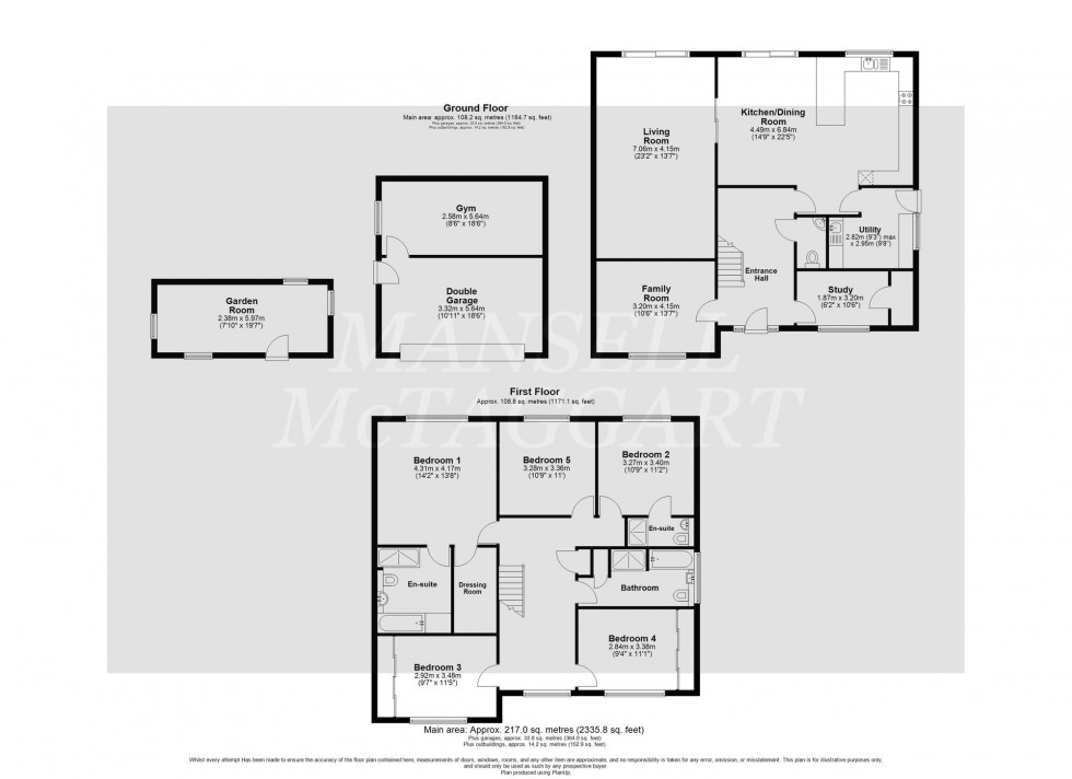 Floorplan for Tinsley Lane, Crawley, RH10