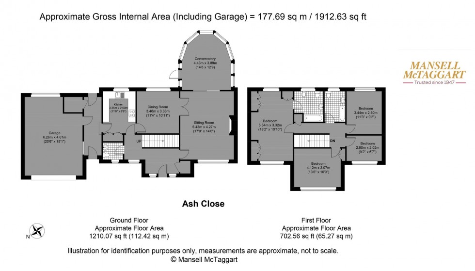 Floorplan for Ash Close, Hove, BN3