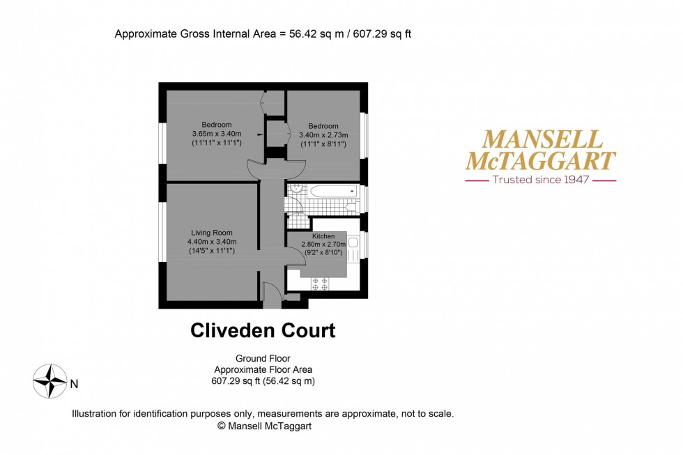 Floorplan for Cliveden Close, Brighton, BN1