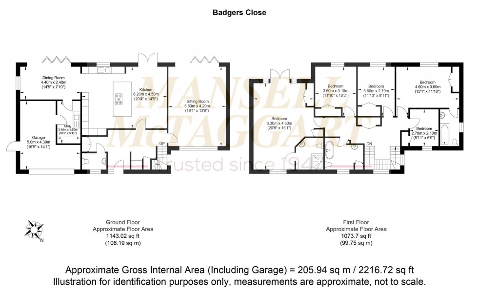 Floorplan for Badgers Close, Crowborough, TN6