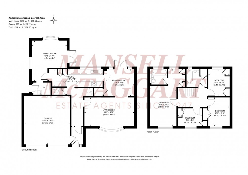 Floorplan for Rosebarn Close, Burgess Hill, RH15