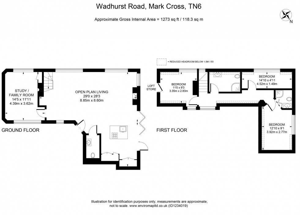 Floorplan for Wadhurst Road, Mark Cross, TN6