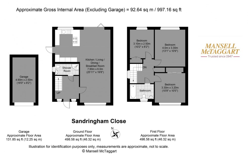 Floorplan for Sandringham Close, Hove, BN3