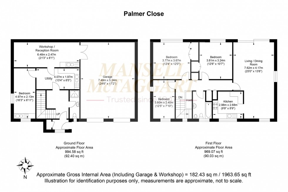 Floorplan for Palmer Close, Storrington, RH20