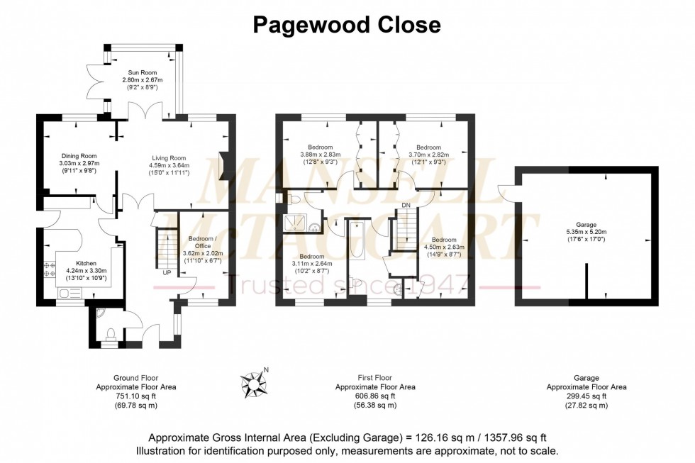Floorplan for Pagewood Close, Maidenbower, RH10