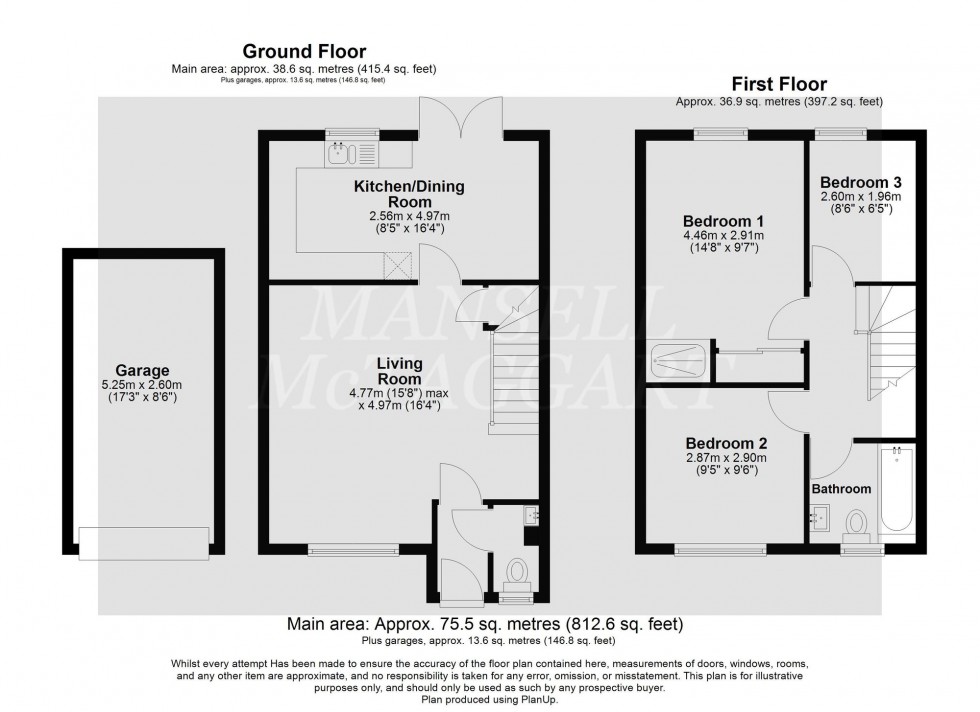 Floorplan for Barber Close, Maidenbower, RH10