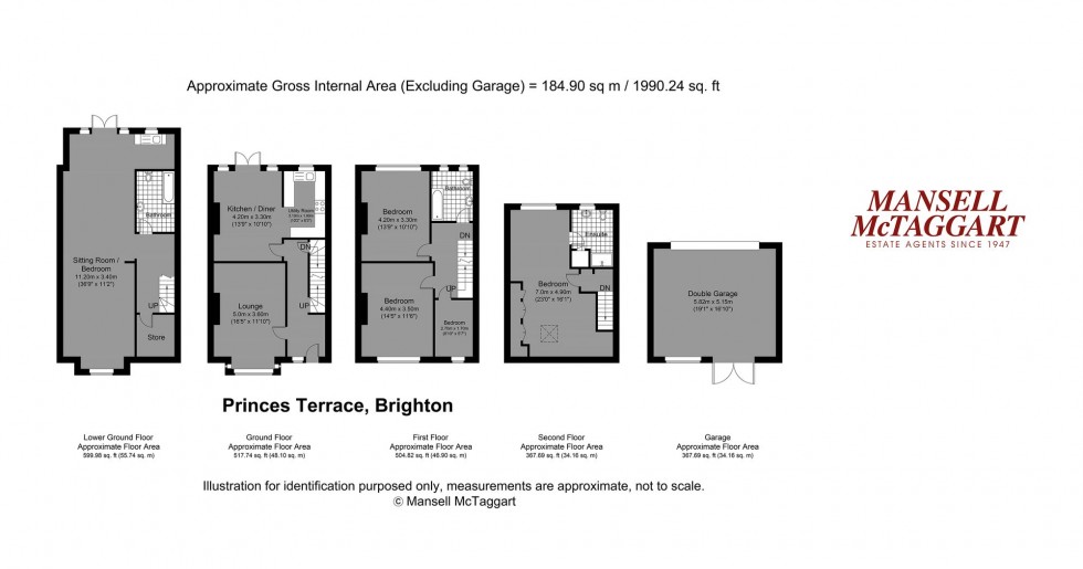 Floorplan for Princes Terrace, Brighton, BN2