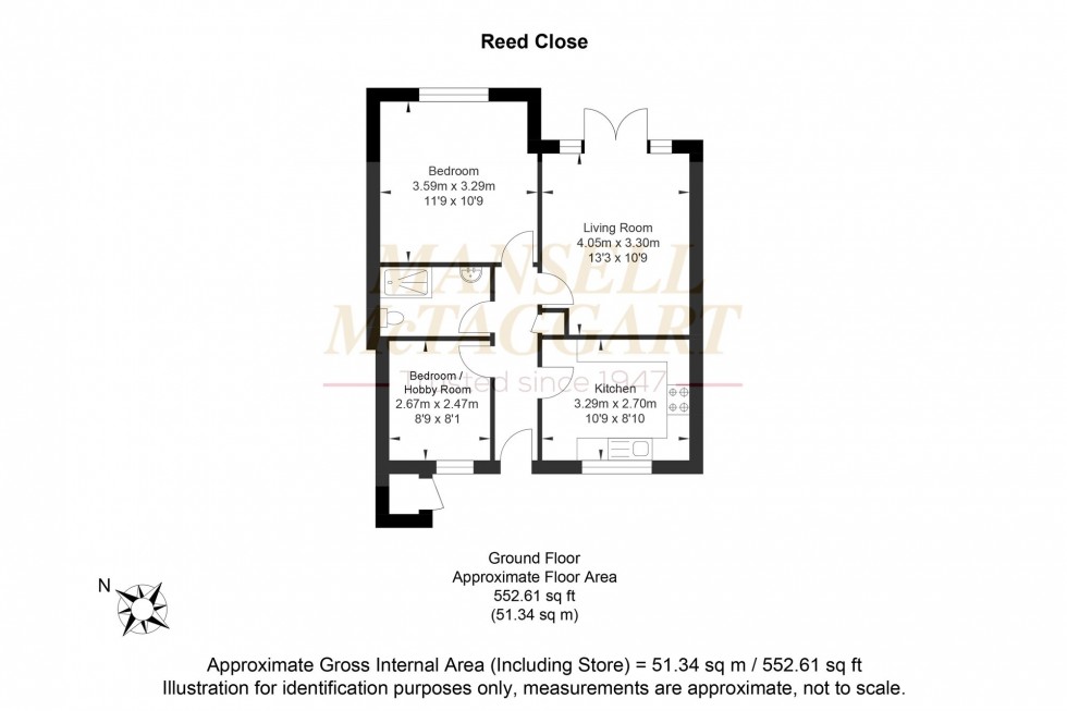 Floorplan for Reed Close, Storrington, RH20