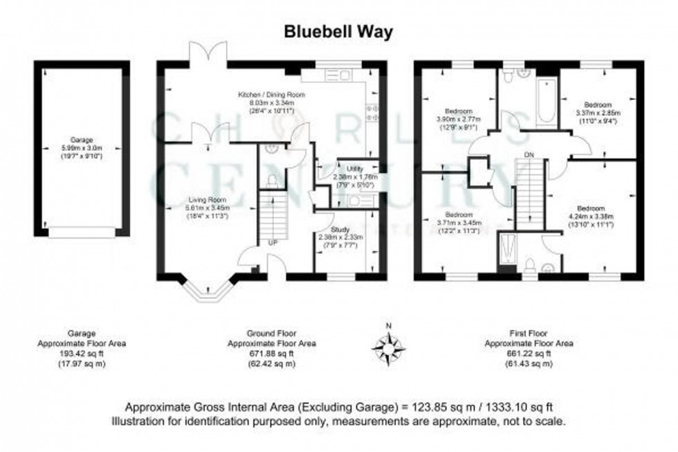 Floorplan for Bluebell Way, Crowborough, TN6