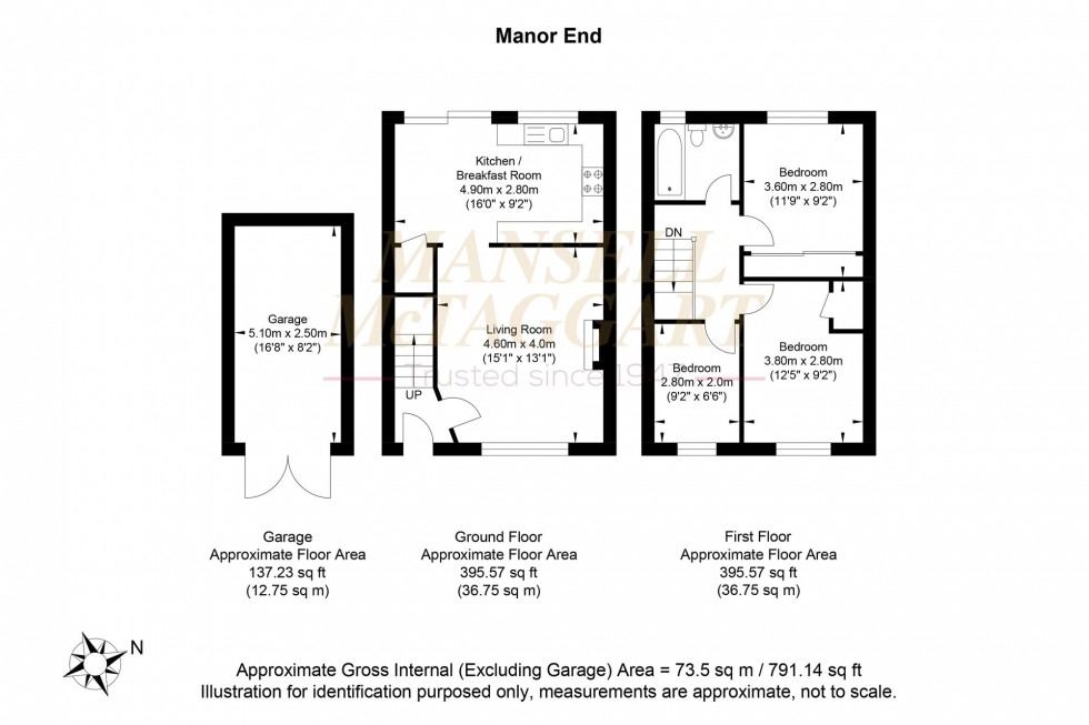 Floorplan for Manor End, Uckfield, TN22