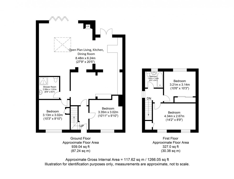 Floorplan for Prince Charles Road, Lewes, BN7