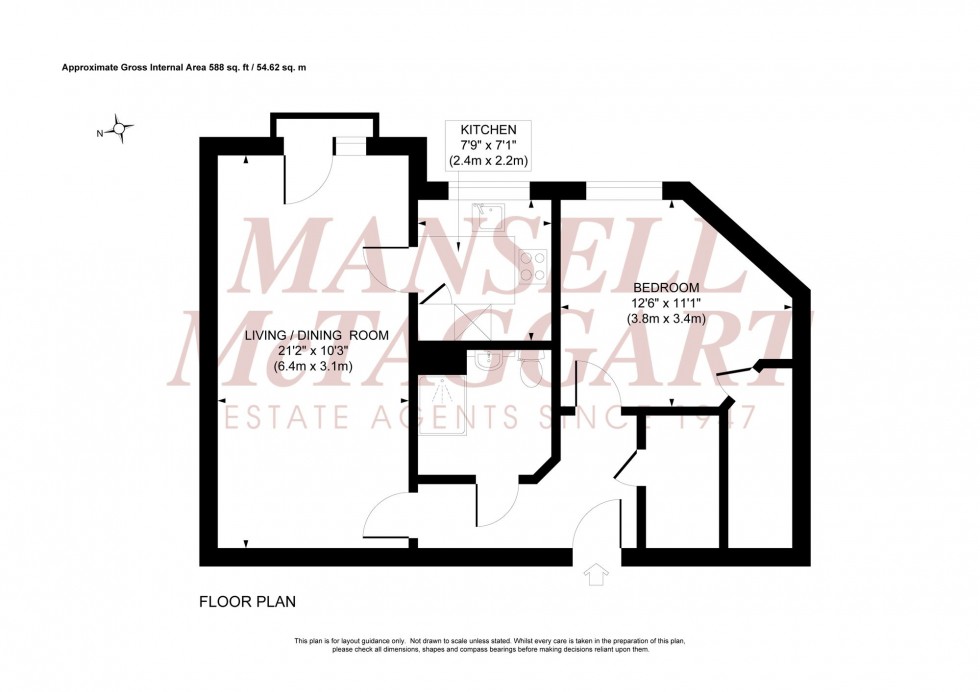 Floorplan for The Brow, Clayton Court The Brow, RH15