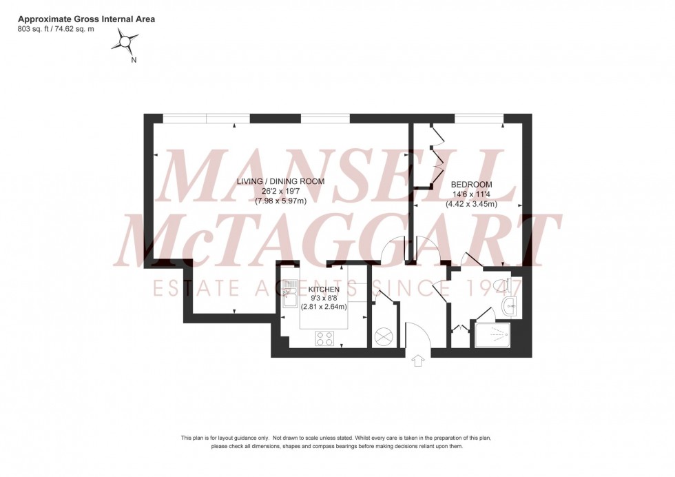 Floorplan for Ditchling Road, Rafael Court St. Georges Park Ditchling Road, RH15