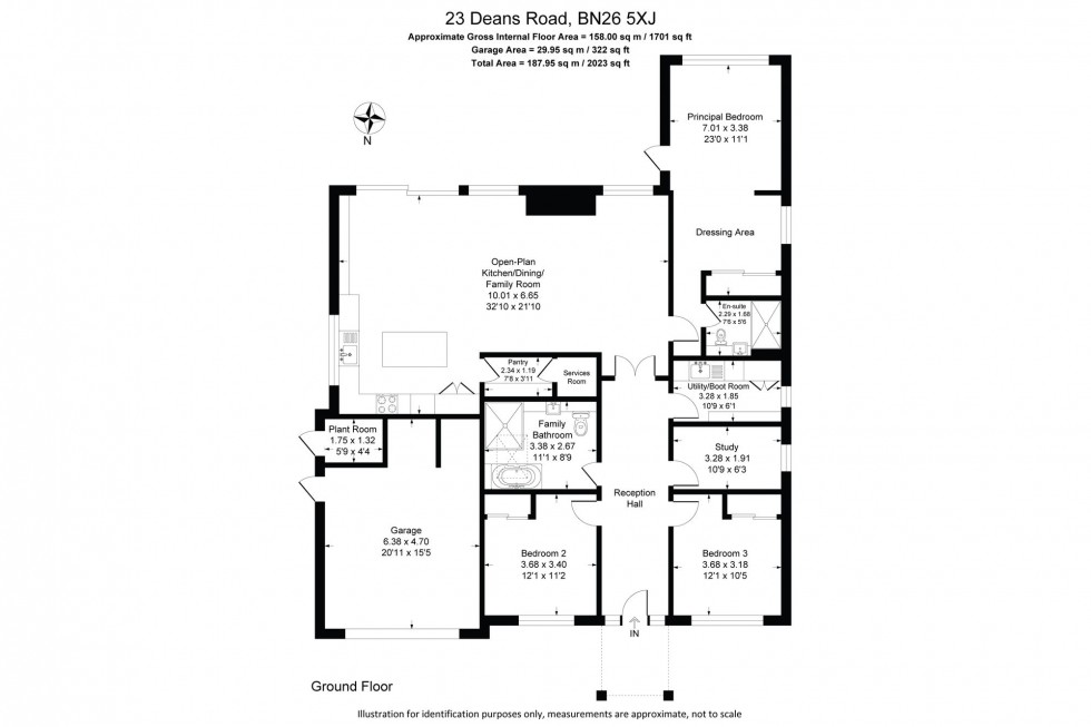 Floorplan for Deans Road, Alfriston, BN26