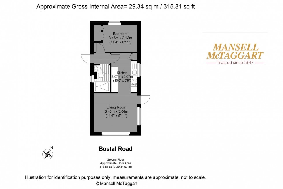 Floorplan for Bostal Road, Steyning, BN44