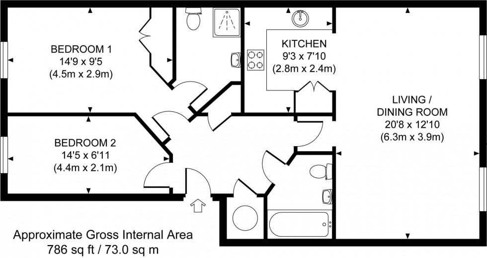 Floorplan for Boltro Road, Charter Gate Boltro Road, RH16