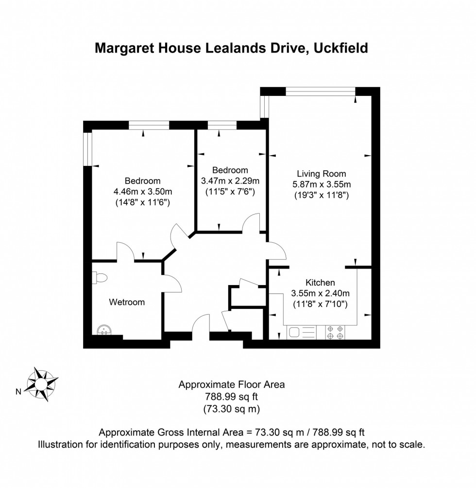Floorplan for Lealands Drive, Margaret House Lealands Drive, TN22