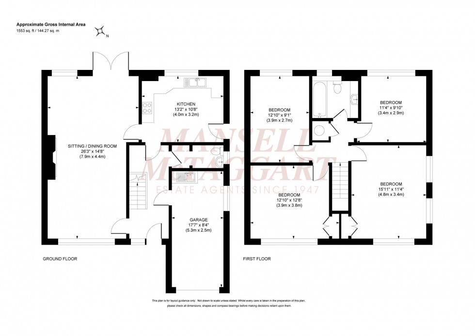 Floorplan for Welbeck Drive, Burgess Hill, RH15