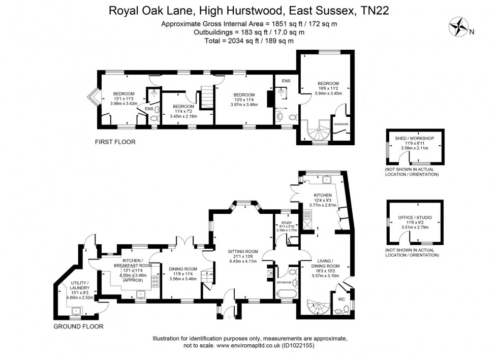 Floorplan for Royal Oak Lane, High Hurstwood, TN22