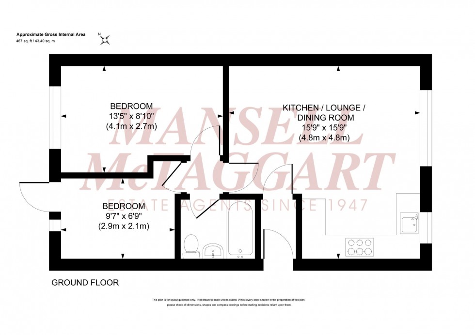 Floorplan for Thatchers Close, Burgess Hill, RH15