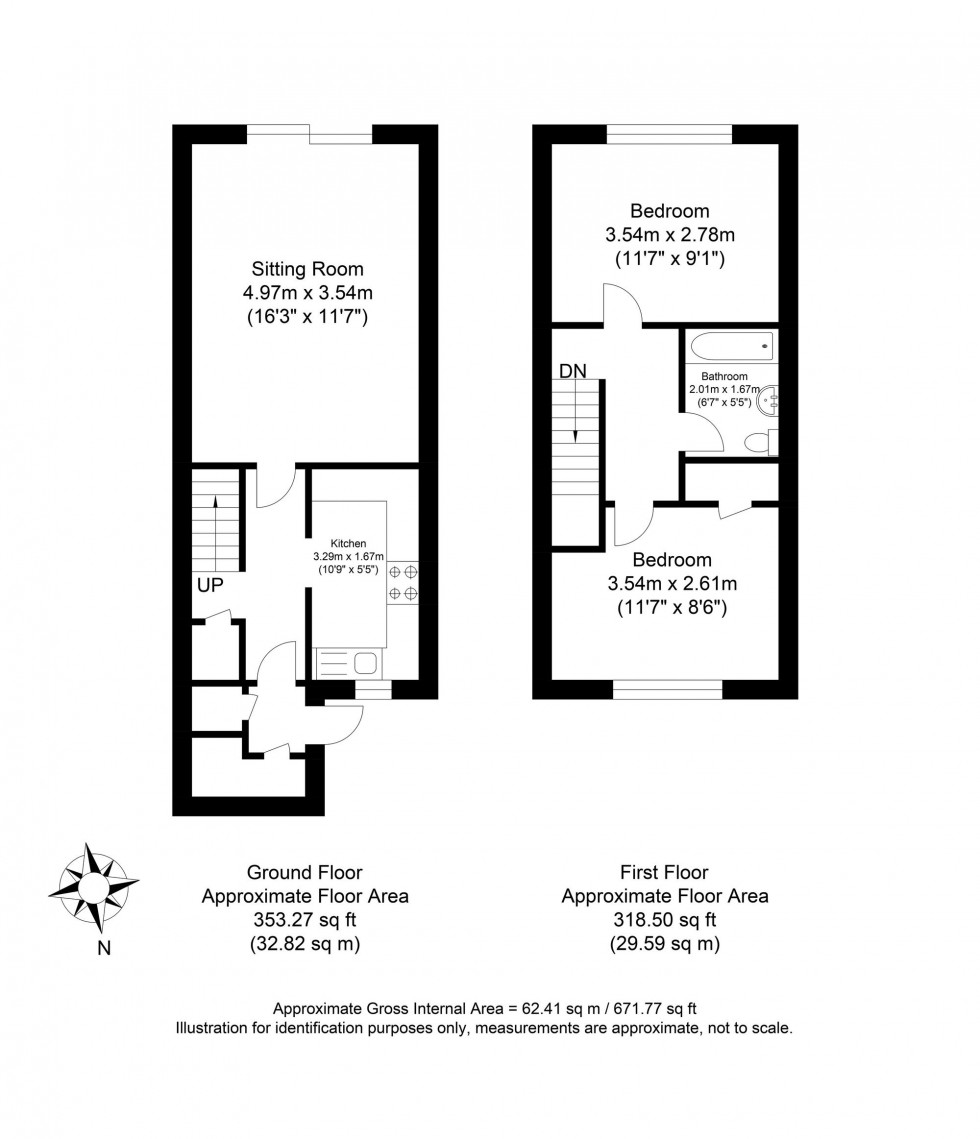 Floorplan for Warren Drive, Lewes, BN7