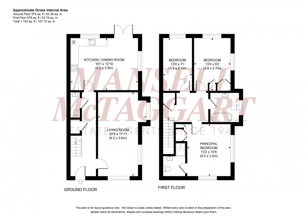 Floorplan for Stroudley Drive, Burgess Hill, RH15
