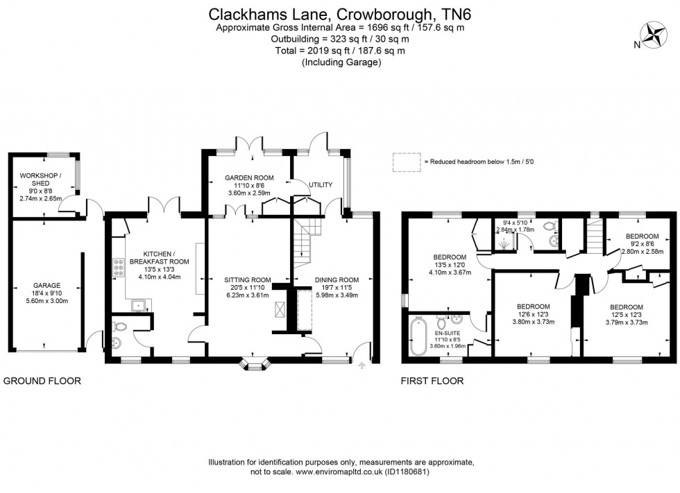 Floorplan for Clackhams Lane, Crowborough, TN6