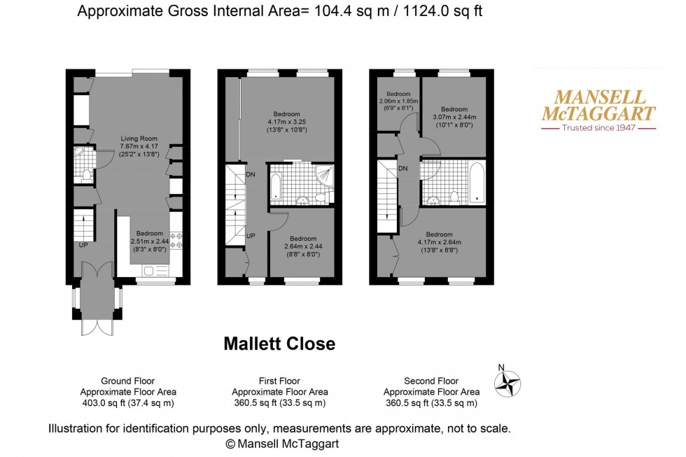 Floorplan for Mallett Close, Seaford, BN25
