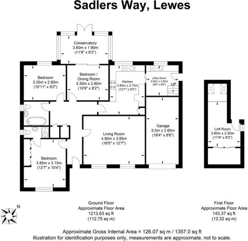 Floorplan for Sadlers Way, Ringmer, BN8