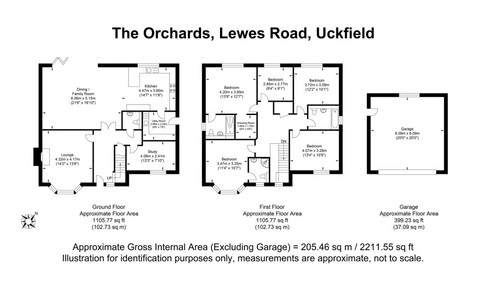 Floorplan for The Orchards, Lewes Road, TN22