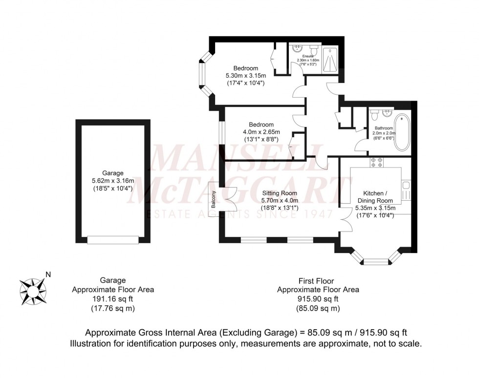 Floorplan for Durrants Drive, Faygate, RH12