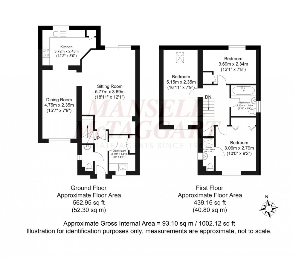 Floorplan for Nightingales Close, Horsham, RH13