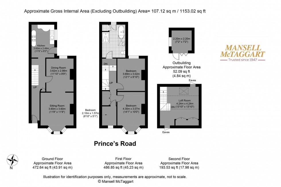 Floorplan for Princes Road, Brighton, BN2