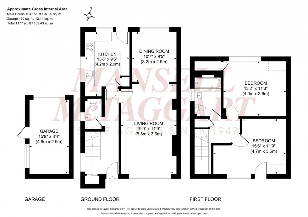 Floorplan for Poveys Close, Burgess Hill, RH15