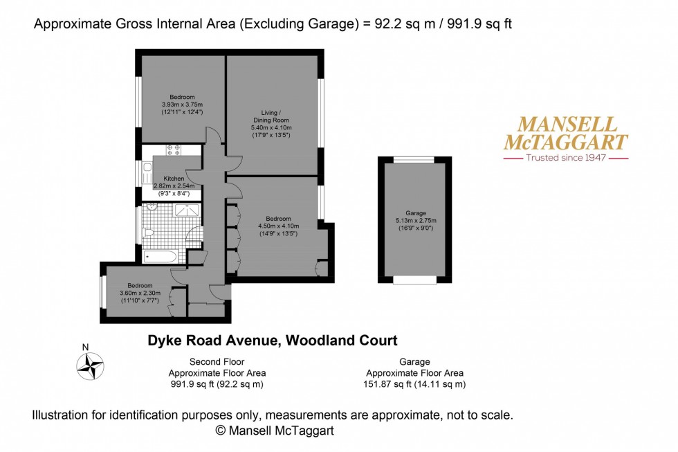 Floorplan for Dyke Road Avenue, Hove, BN3