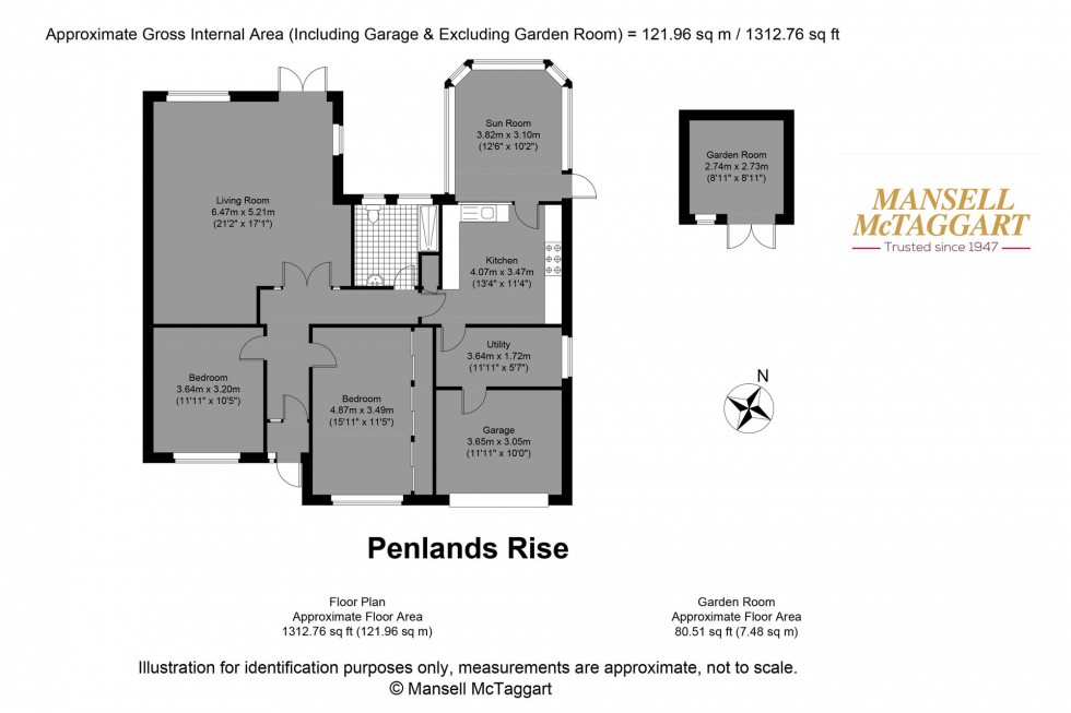 Floorplan for Penlands Rise, Steyning, BN44