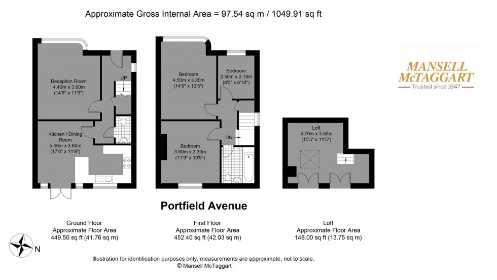 Floorplan for Portfield Avenue, Brighton, BN1