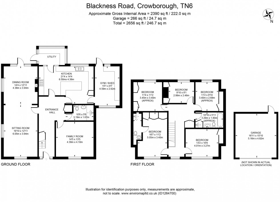 Floorplan for Blackness Road, Crowborough, TN6