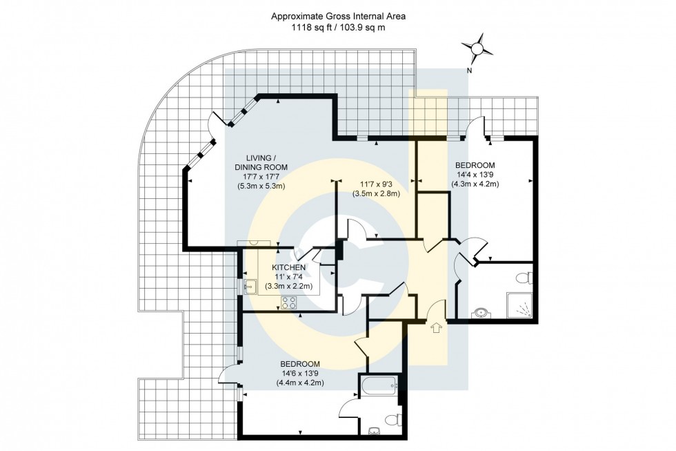 Floorplan for The Brow, Corbett Court The Brow, RH15