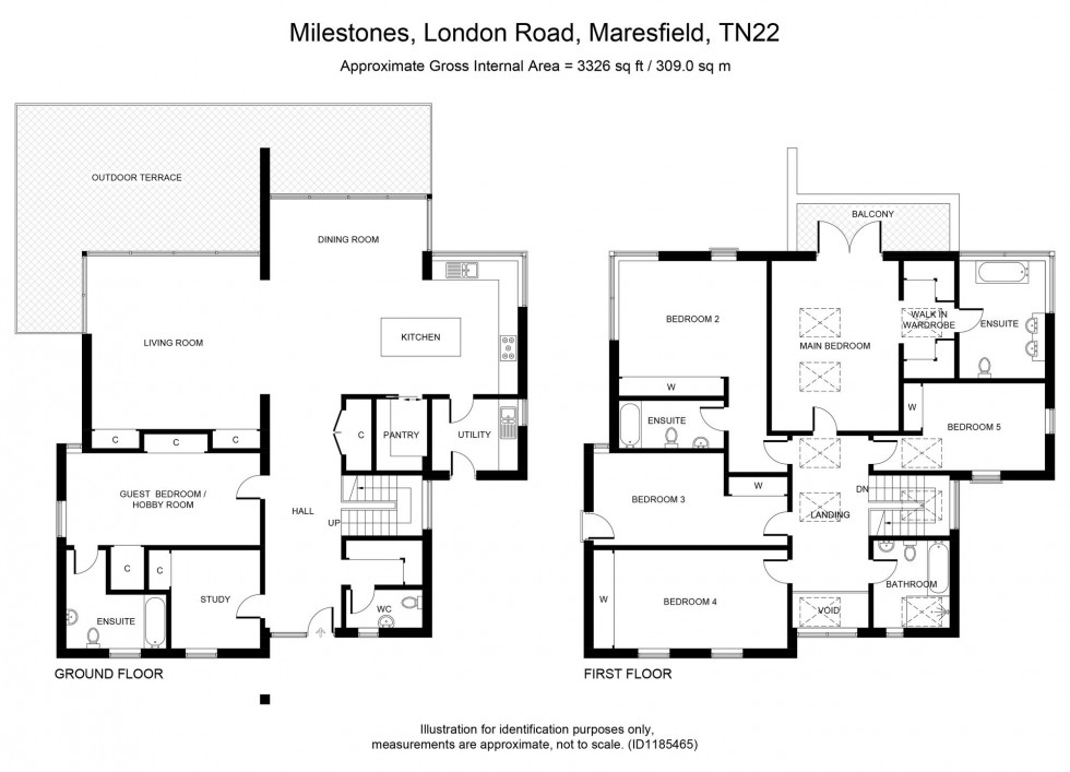 Floorplan for London Road, Maresfield, TN22