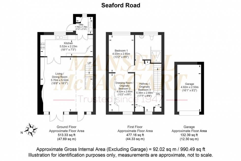 Floorplan for Seaford Road, Crawley, RH11