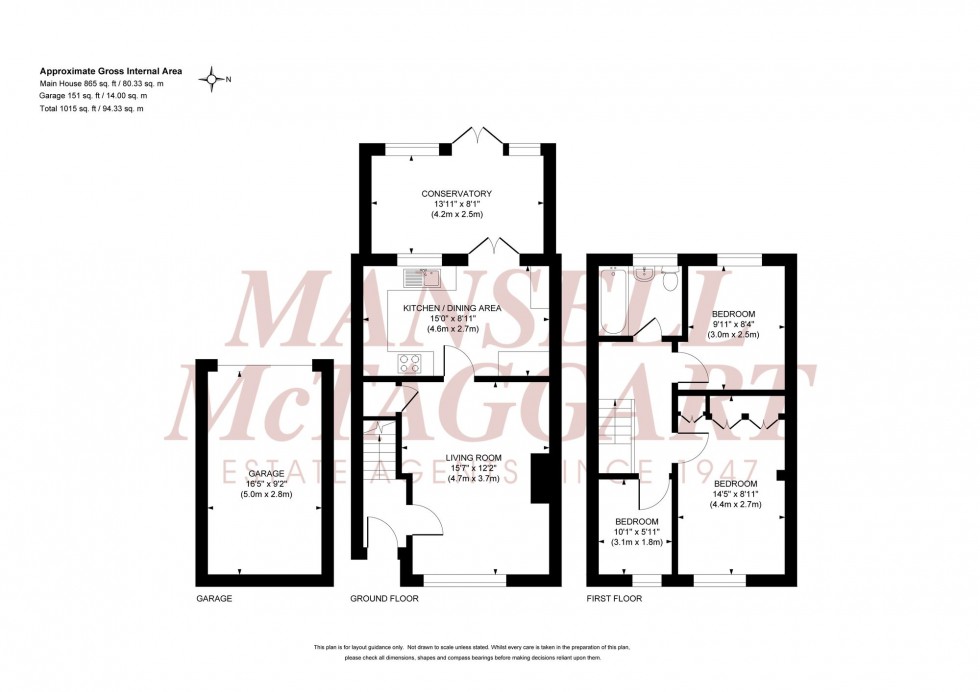 Floorplan for Fairlea Close, Burgess Hill, RH15