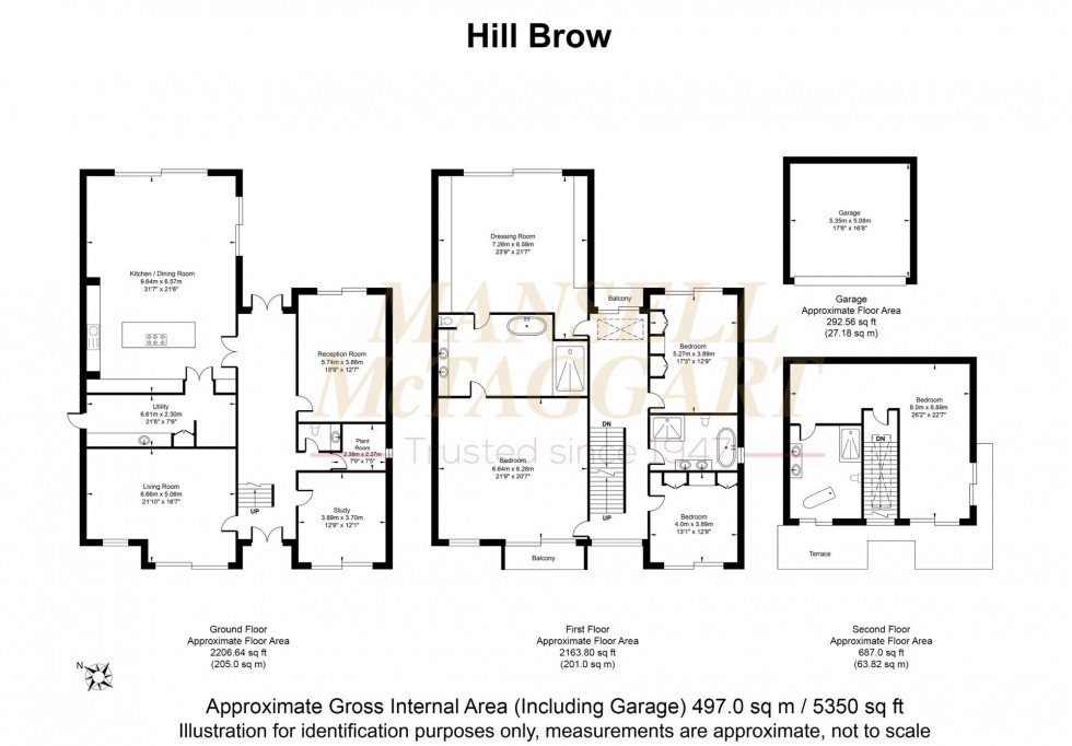 Floorplan for Hill Brow, Hove, BN3