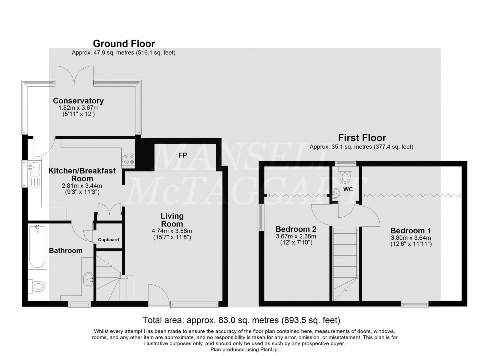Floorplan for High Street, Hartfield, TN7