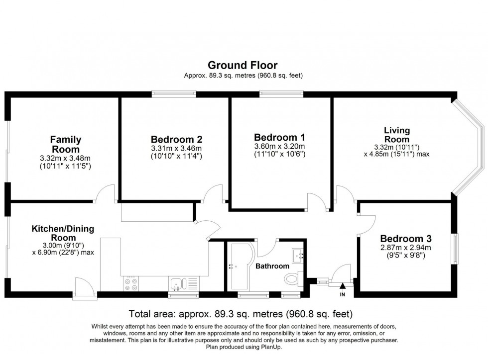 Floorplan for Garden Wood Road, East Grinstead, RH19