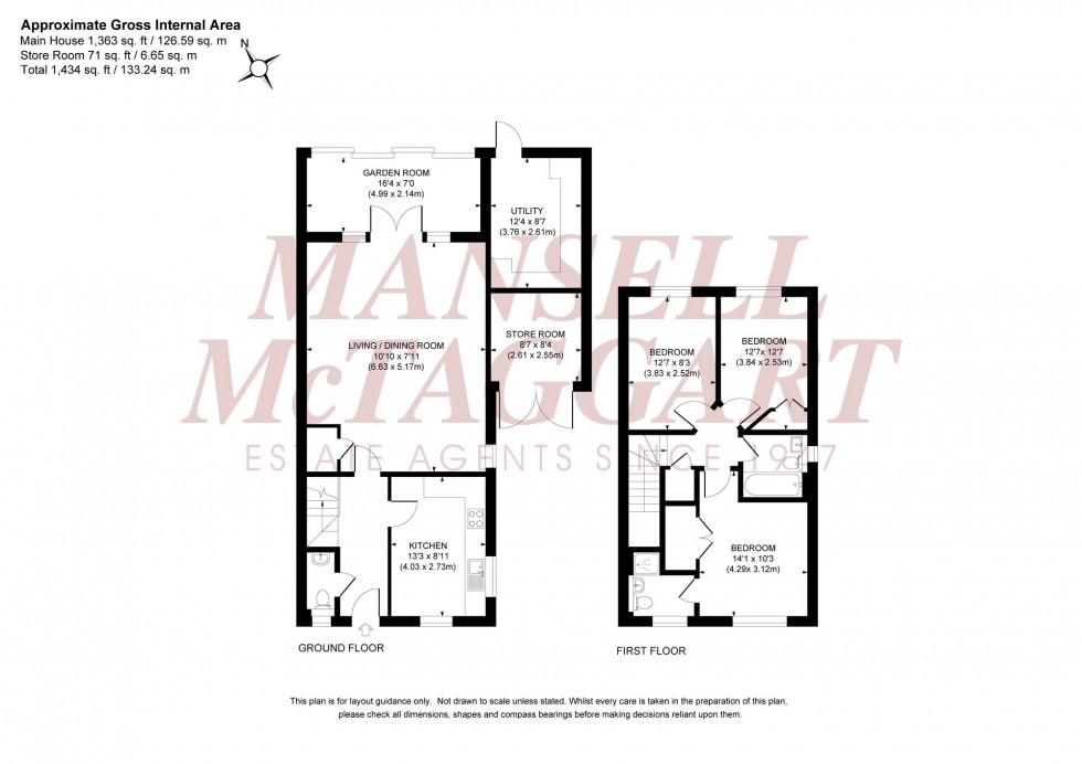 Floorplan for Westhill Close, Burgess Hill, RH15