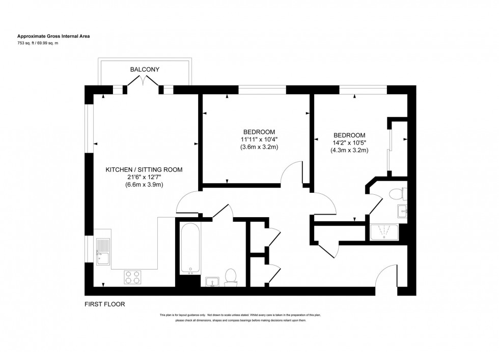 Floorplan for Renfields, Henry House, RH16