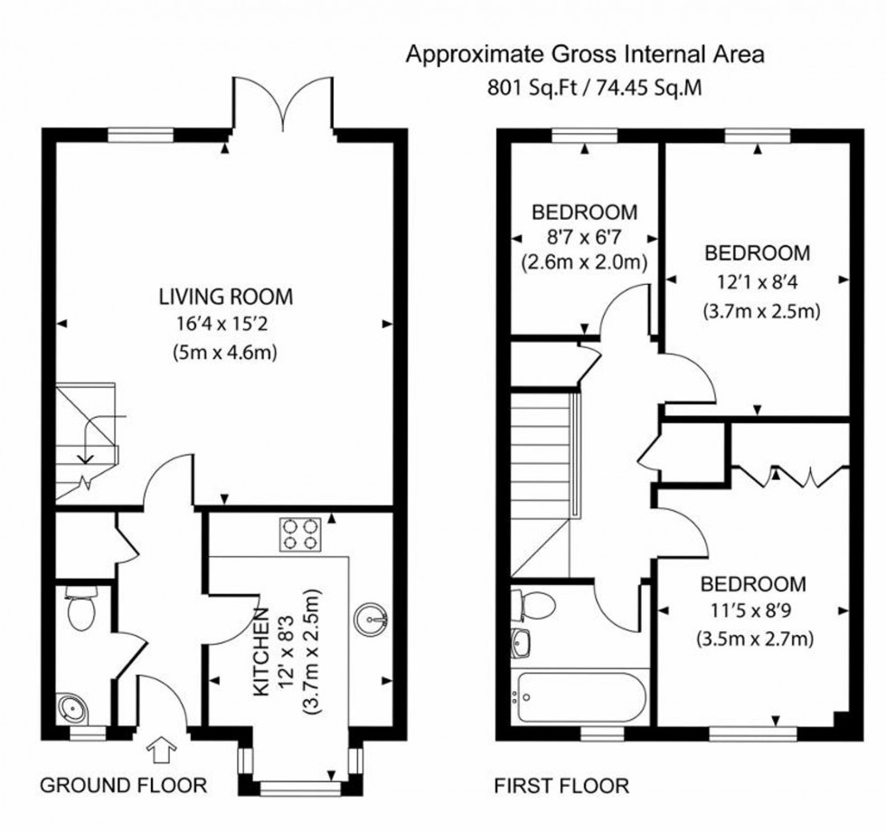 Floorplan for The Paddocks, Haywards Heath, RH16