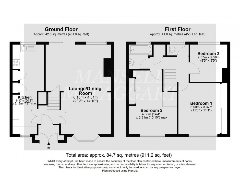 Floorplan for Knepp Close, Crawley, RH10